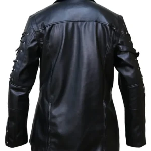 Steampunk Punk Rave Poison Gothic Black Leather Jacket Coat