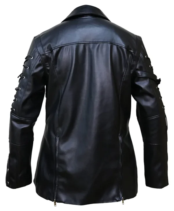 Steampunk Punk Rave Poison Gothic Black Leather Jacket Coat