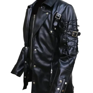 Steampunk Punk Rave Poison Gothic Black Leather Coat