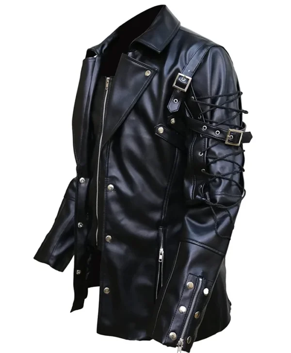 Steampunk Punk Rave Poison Gothic Black Leather Coat