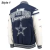 Super Bowl 5x Champions Dallas Cowboys Navy-White Jacket For Sale
