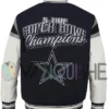 Super Bowl 5x Champions Dallas Cowboys Navy-White Jacket back