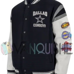 Super Bowl 5x Champions Dallas Cowboys Navy-White Jacket left