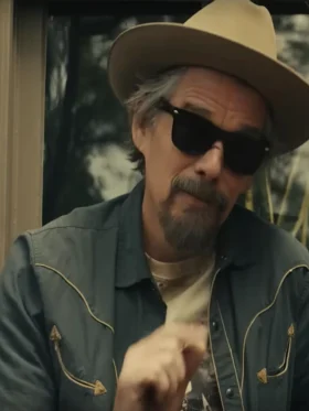 The Lowdown Ethan Hawke Blue Cotton Shirt