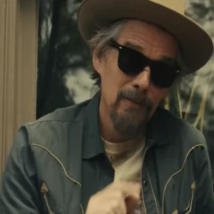 The Lowdown Ethan Hawke Blue Cotton Shirt