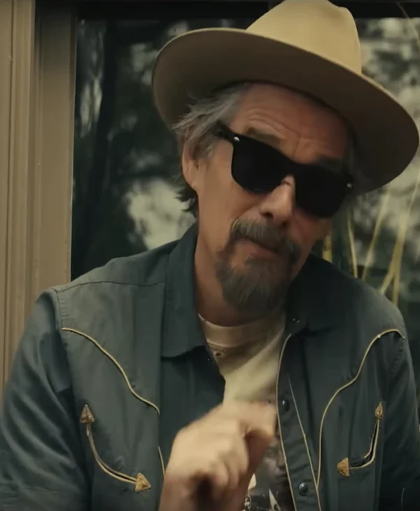 The Lowdown Ethan Hawke Blue Cotton Shirt