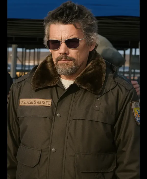 The Lowdown Ethan Hawke Brown Jacket Back