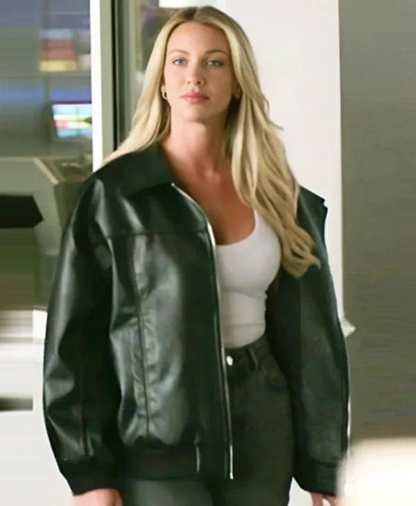 The McBee Dynasty S02 Calah Jackson Black Leather Jacket Front
