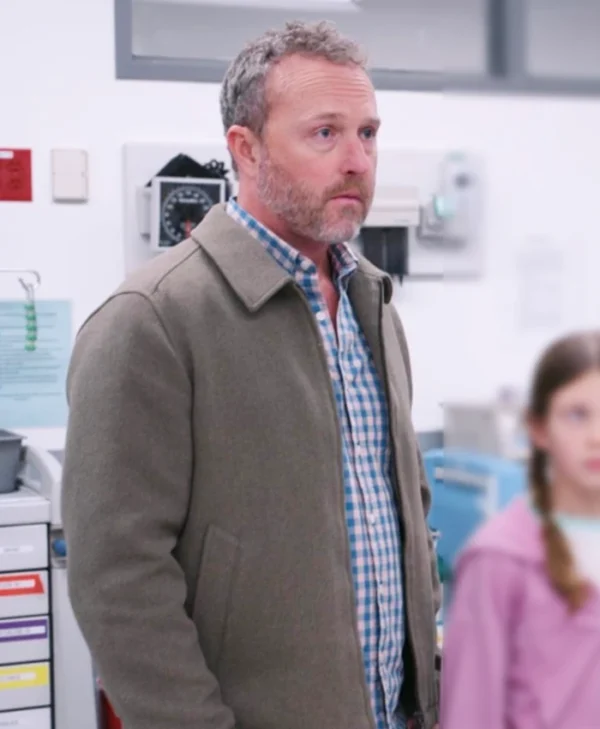 The Pitt S01 Devon Gummersall Grey Wool Jacket