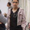 The Pitt S01 Dr. Victoria Javadi Hooded Jacket Side