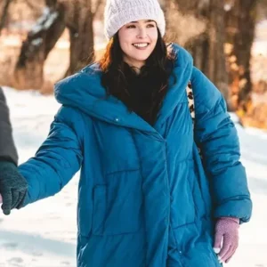 The Threesome Zoey Deutch Hooded Coat