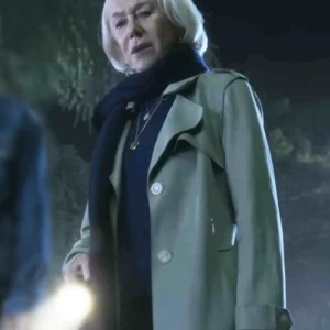 The Thursday Murder Club Helen Mirren Grey Coat