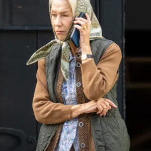 The Thursday Murder Club Helen Mirren Quilted Vest Side
