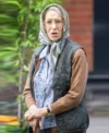 The Thursday Murder Club Helen Mirren Quilted Vest Front