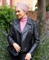 The Twelve Sharon Johal Black Leather Jacket Side