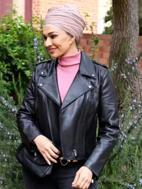 The Twelve Sharon Johal Black Leather Jacket Side