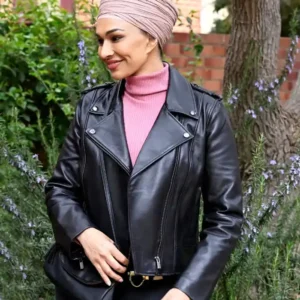 The Twelve Sharon Johal Black Leather Jacket Side