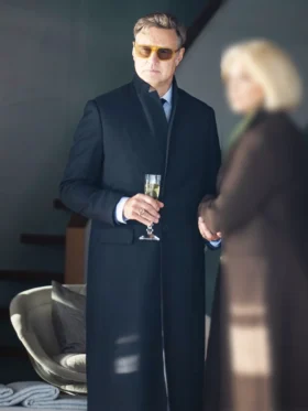 The Woman in Cabin 10 David Morrissey Blue Coat