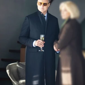 The Woman in Cabin 10 David Morrissey Blue Coat