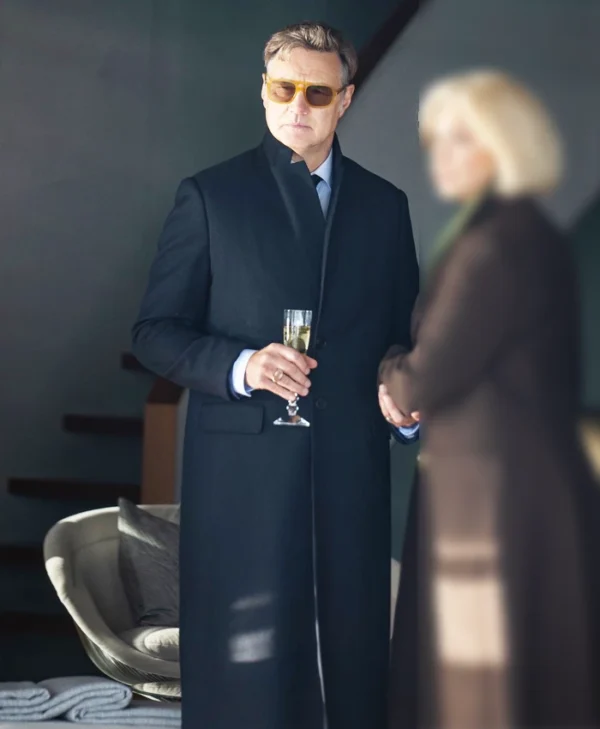 The Woman in Cabin 10 David Morrissey Blue Coat