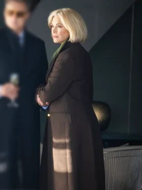 The Woman in Cabin 10 Hannah Waddingham Brown Coat