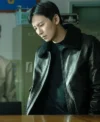 Trigger S01 Kim Nam-gil Black Leather Jacket Side