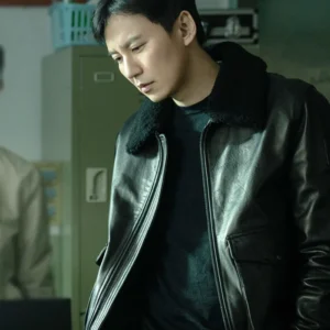 Trigger S01 Kim Nam-gil Black Leather Jacket Side