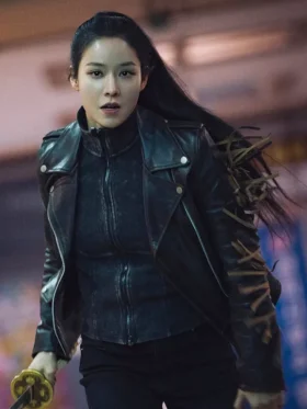 Twelve S01 Lee Joo-bin Black Leather Jacket Side