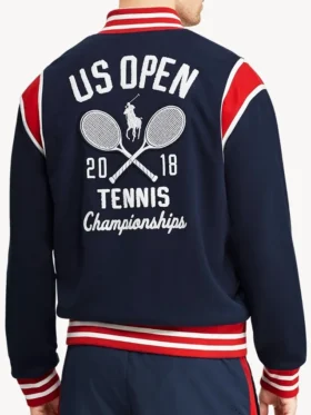 US Open Tennis Champion Blue Varsity Jacket