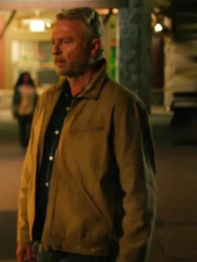 Untamed S01 Sam Neill Brown Jacket Front