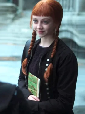 Wednesday S02 Evie Templeton Black Jacket Front