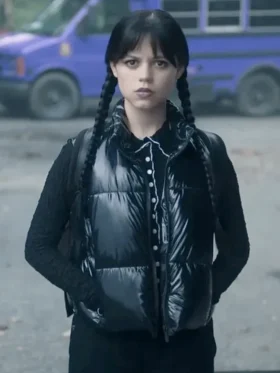 Wednesday S02 Jenna Ortega Puffer Vest Side