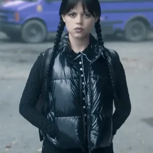 Wednesday S02 Jenna Ortega Puffer Vest Side