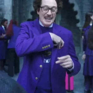 Wednesday S02 Steve Buscemi Purple Blazer Side