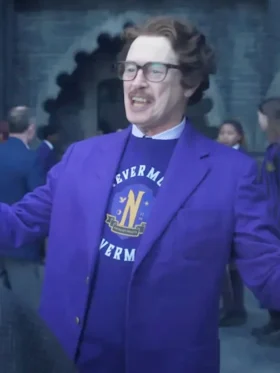 Wednesday S02 Steve Buscemi Purple Blazer