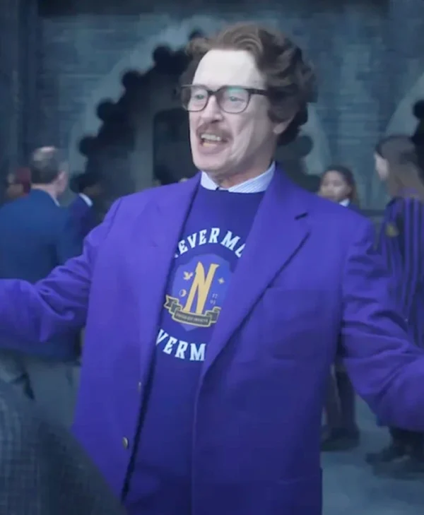 Wednesday S02 Steve Buscemi Purple Blazer