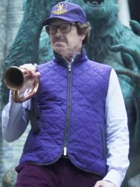 Wednesday S02 Steve Buscemi Purple Quilted Vest