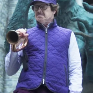 Wednesday S02 Steve Buscemi Purple Quilted Vest