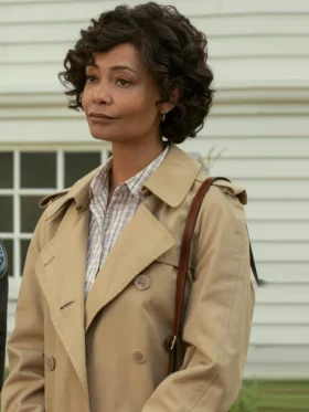 Wednesday S02 Thandiwe Newton Trench Coat Side