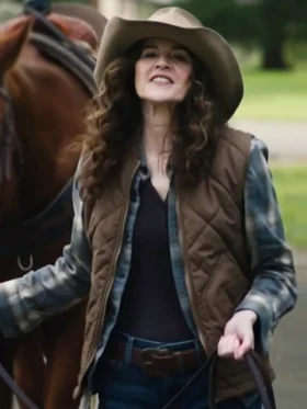 Wild Cards S02 Ally Sheedy Brown Vest Back