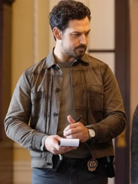Wild Cards S02 Giacomo Gianniotti Grey Jacket Side