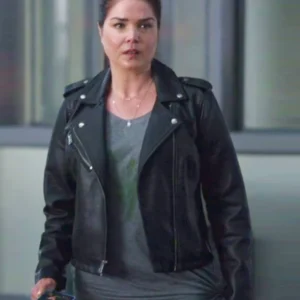 Wild Cards S02 Marie Avgeropoulos Black Leather Jacket
