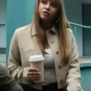 Wild Cards S02 Vanessa Morgan Cropped Jacket Side