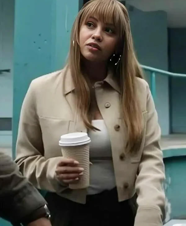 Wild Cards S02 Vanessa Morgan Cropped Jacket Side
