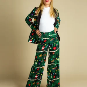 Women's Pant Suit For Christmas Party Side