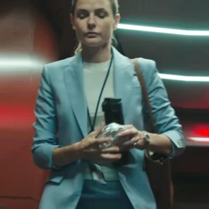 A House of Dynamite Rebecca Ferguson Blue Blazer Side