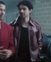 A Very Jonas Christmas Movie Joe Jonas Leather Jacket Side