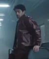 A Very Jonas Christmas Movie Joe Jonas Leather Jacket Front