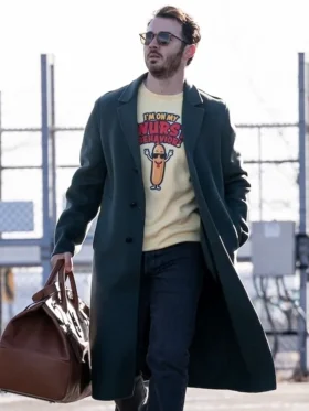 A Very Jonas Christmas Movie Kevin Jonas Green Coat Side