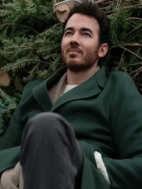 A Very Jonas Christmas Movie Kevin Jonas Green Coat